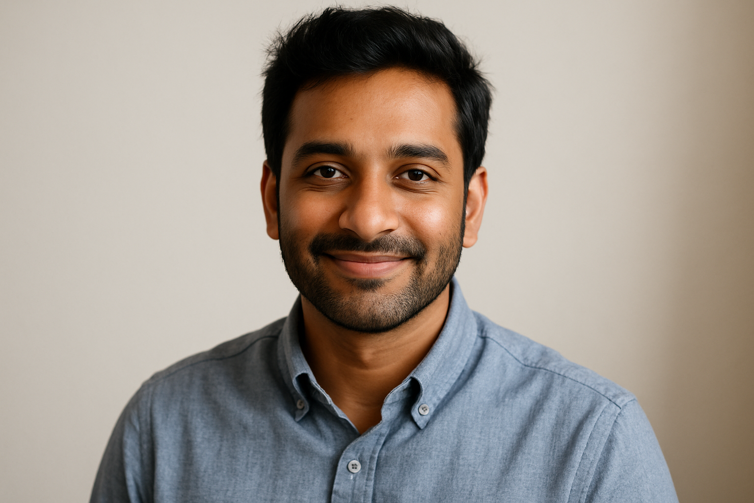 An Indian male in his thirties